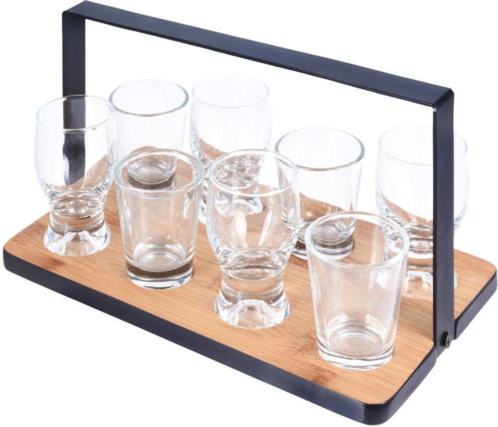 Levně EXCELLENT HOUSEWARE Servírovací tác se sadou 8 ks sklenic KO-210000510