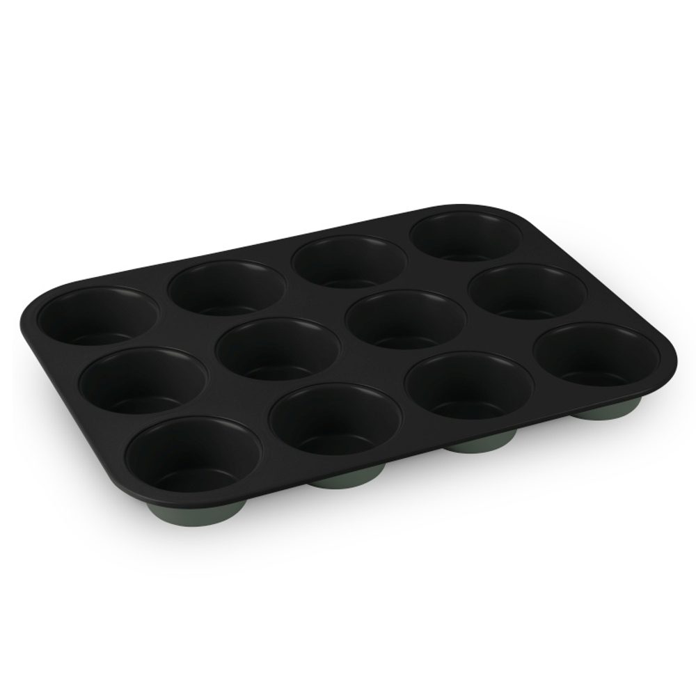 Levně BERLINGERHAUS Forma na muffiny s nepřilnavým povrchem 12 ks Matte Green Collection BH-7946
