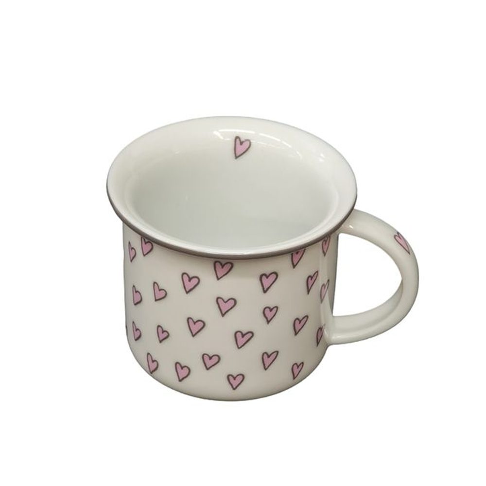 Levně hrnek 100ml TINA - SRDÍČKA RŮŽOVÁ, čes.porcelán