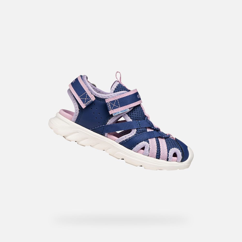 Levně Tmavě modré dívčí sandály Geox Sandal Airadyum - 24