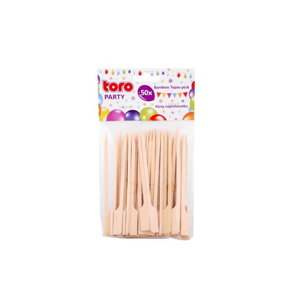 Levně TORO PARTY NAPICHOVÁTKA, BAMBUS, 12CM, 50KS