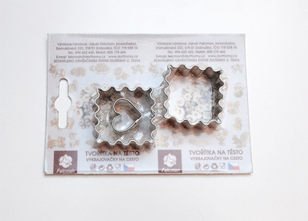 Levně vykr. 0876 Čtvereček vroub., 4,2x4,2cm, sada-2ks
