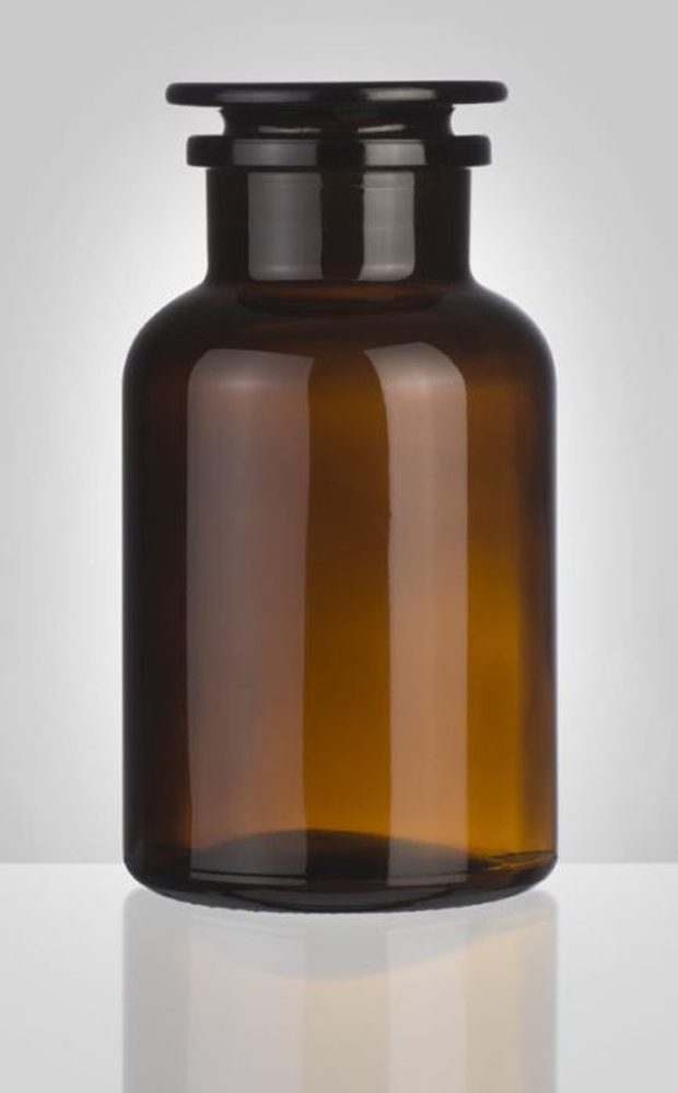 Levně dóza-prachovnice 1000ml-kul.hnědá, zabr.víko, sklo