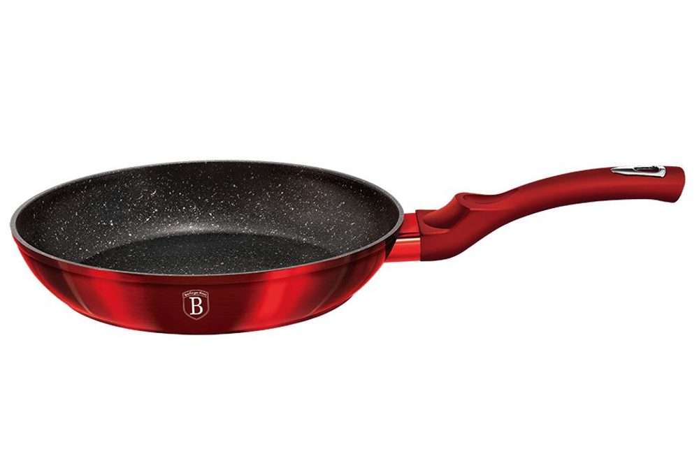 Levně BERLINGERHAUS Pánev s mramorovým povrchem 28 cm Burgundy Metallic Line BH-1253