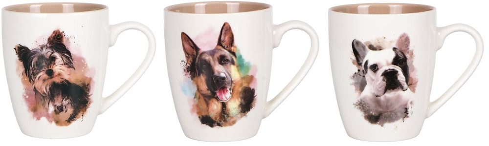 Levně hrnek 360ml DOG ART, 3 dekory, new bone