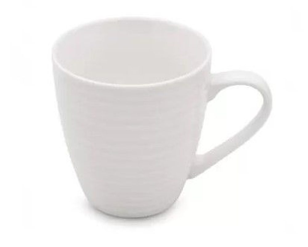 Levně hrnek 440ml VROUBKY, BL-13447-1, bílý, new bone
