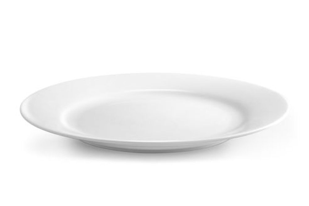 Levně talíř d27cm mělký, PRAKTIK, bílý porcelán