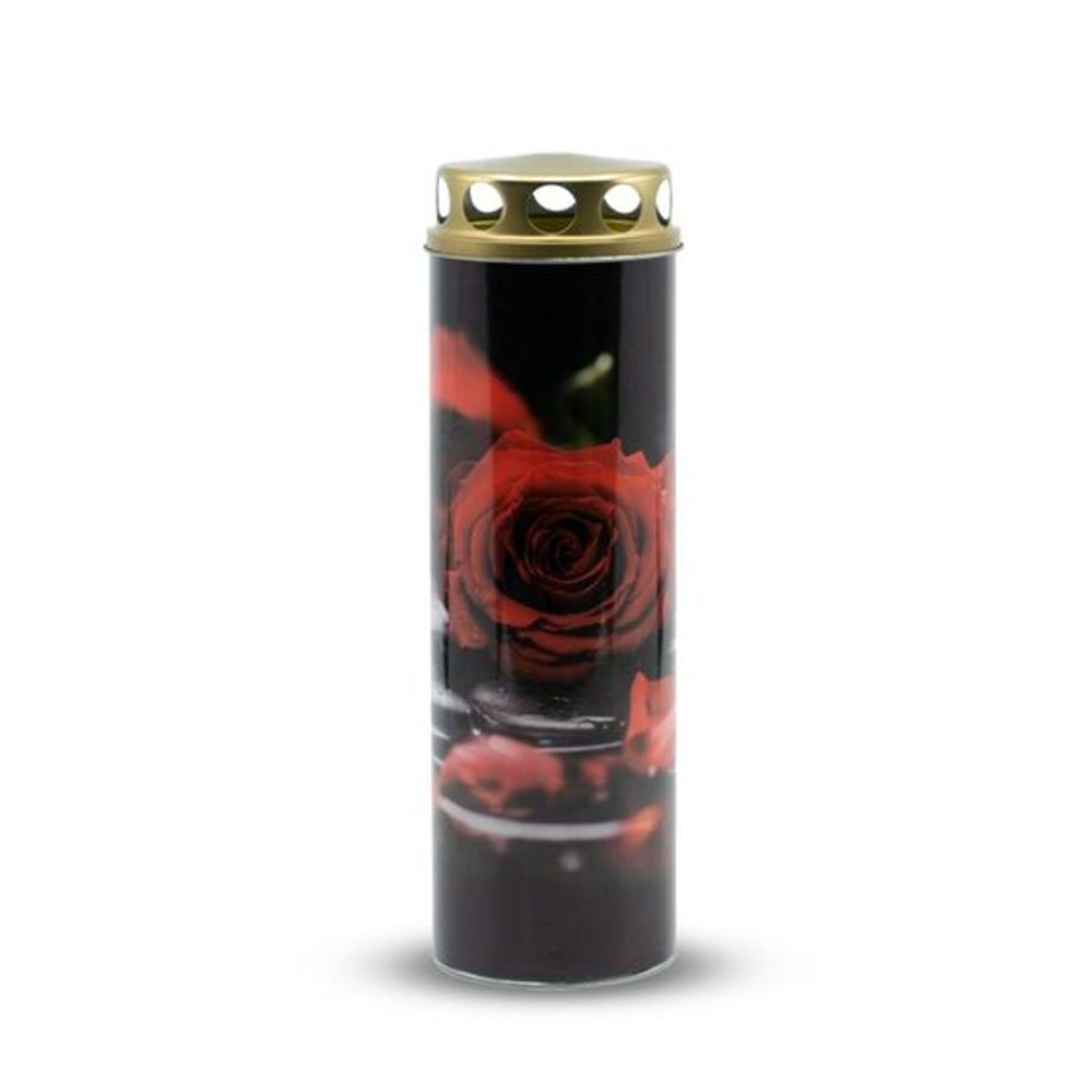 Levně TORO HŘBITOVNÍ SVÍČKA ČERVENÁ RŮŽE VEL. M, 225 G