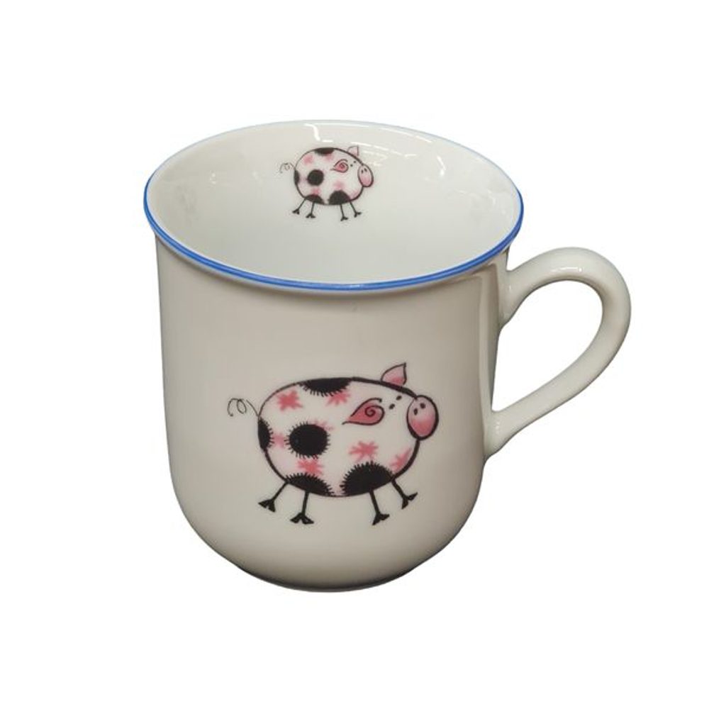 Levně hrnek 160ml DĚTSKÝ-PRASE RŮŽOVÉ, čes.porcelán