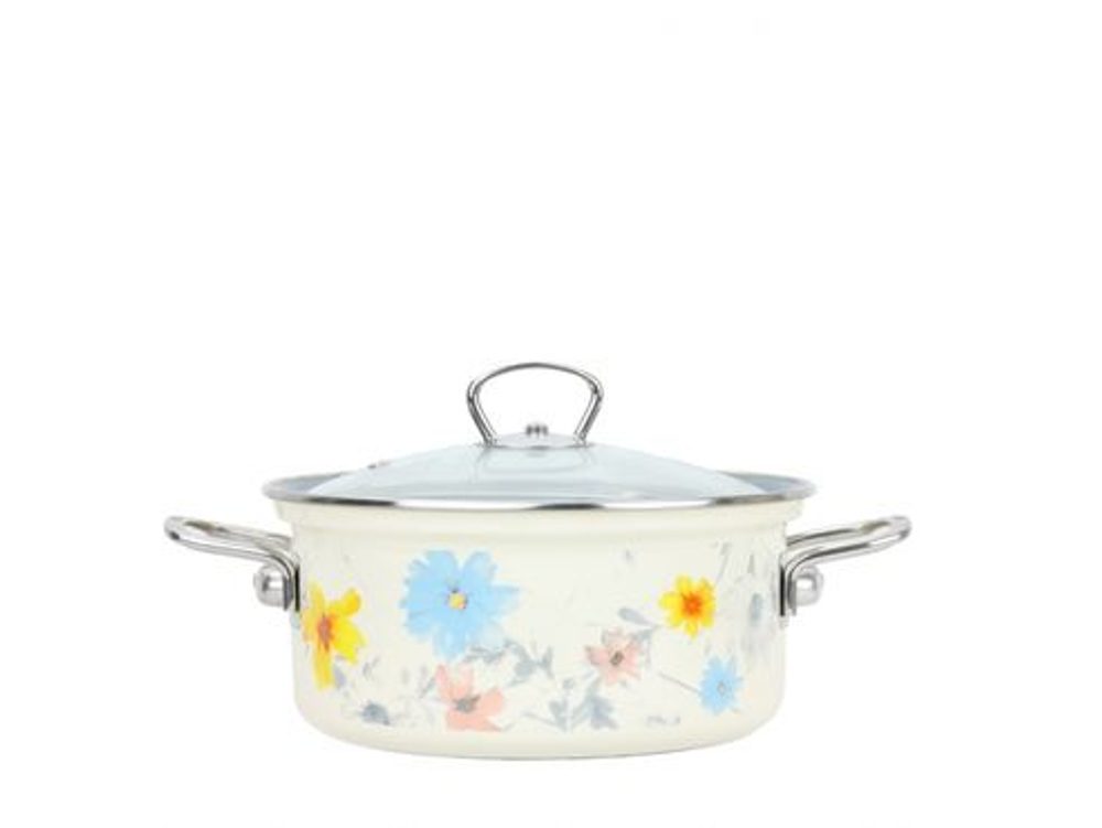 Levně rendlík+PO d20 sklo bílý, MEADOW, 2,6l, smalt