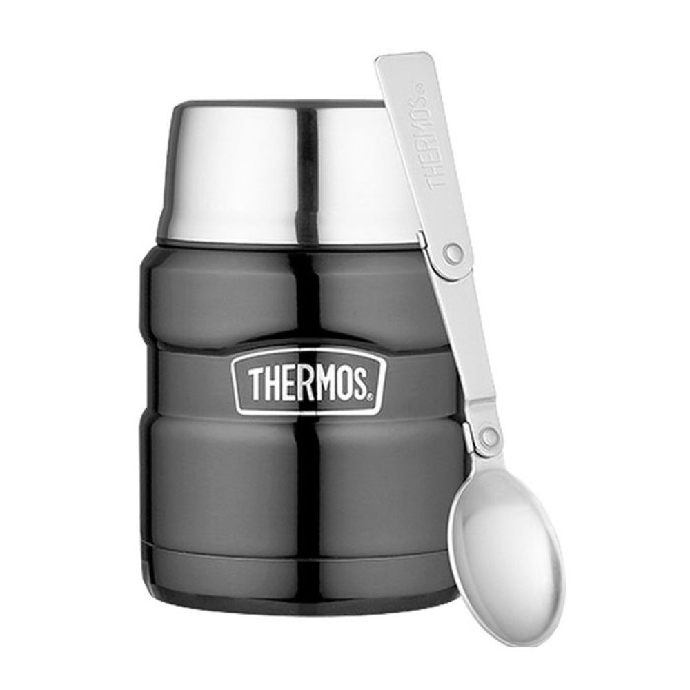 Levně termoska jídlovka 0,47l NR, met.šedá, hrnek,lžíce,THERMOS