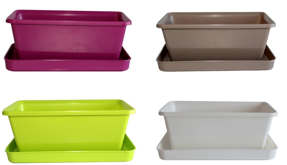 Levně truhlík 20cm+miska komplet, MIX barev