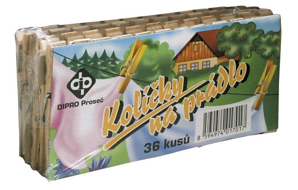 Levně kolíčky 36ks, 7,4x1,3x0,9cm, dřevěné