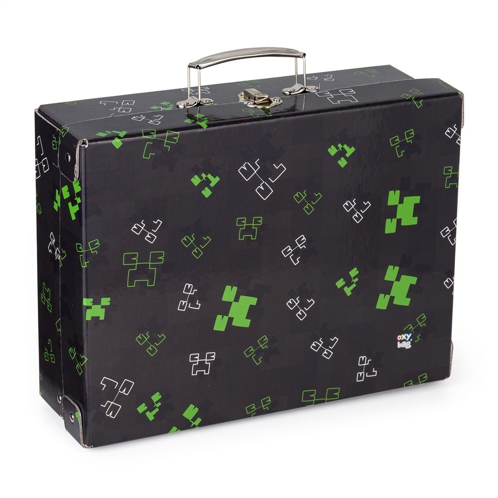 Levně Kufřík lamino hranatý A4 OXY NEXT Green Cube