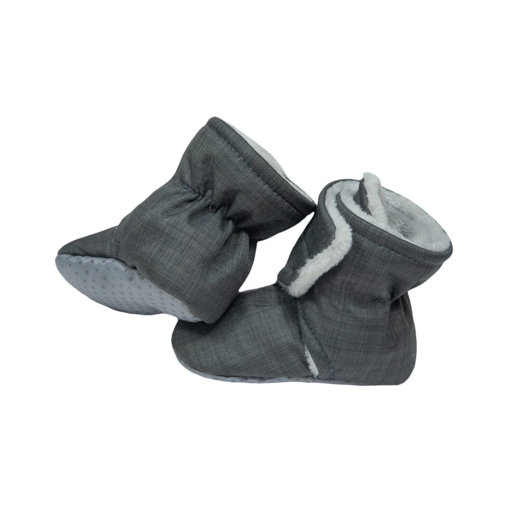 Levně ESITO Capáčky barefoot Softshell Lamb Grey - 1 - délka stélky: 11 cm šedá