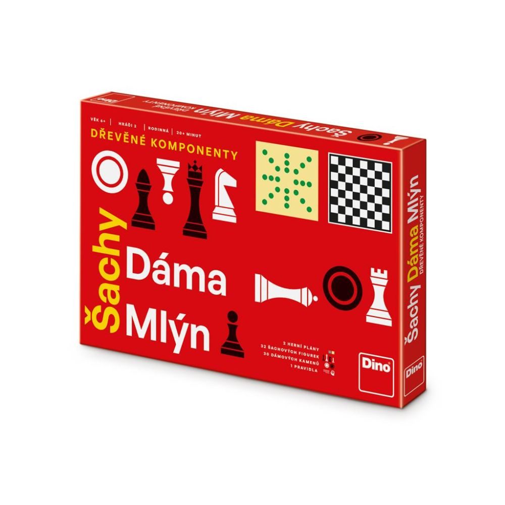 Levně ŠACHY, DÁMA, MLÝN Rodinná hra