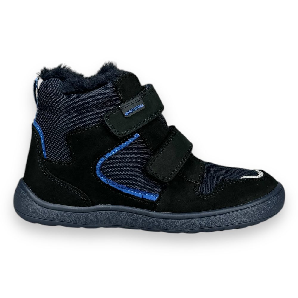 Levně Protetika Barefoot zimní boty s membránou - Modro-černé - 29