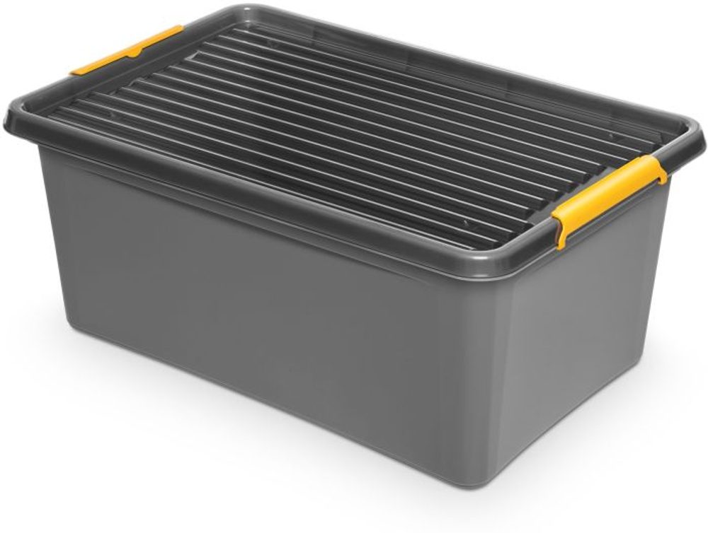 Levně box 40,0l SOLIDST.-1722, 58x39x25cm, koleč., grafit, plast