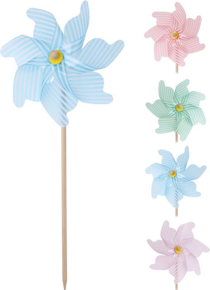 Levně zápich větrník 74cm, d30cm, transparent, dekorace