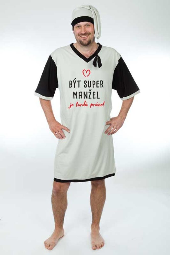 Noční košile - Být super manžel - Gentleman - 3XL