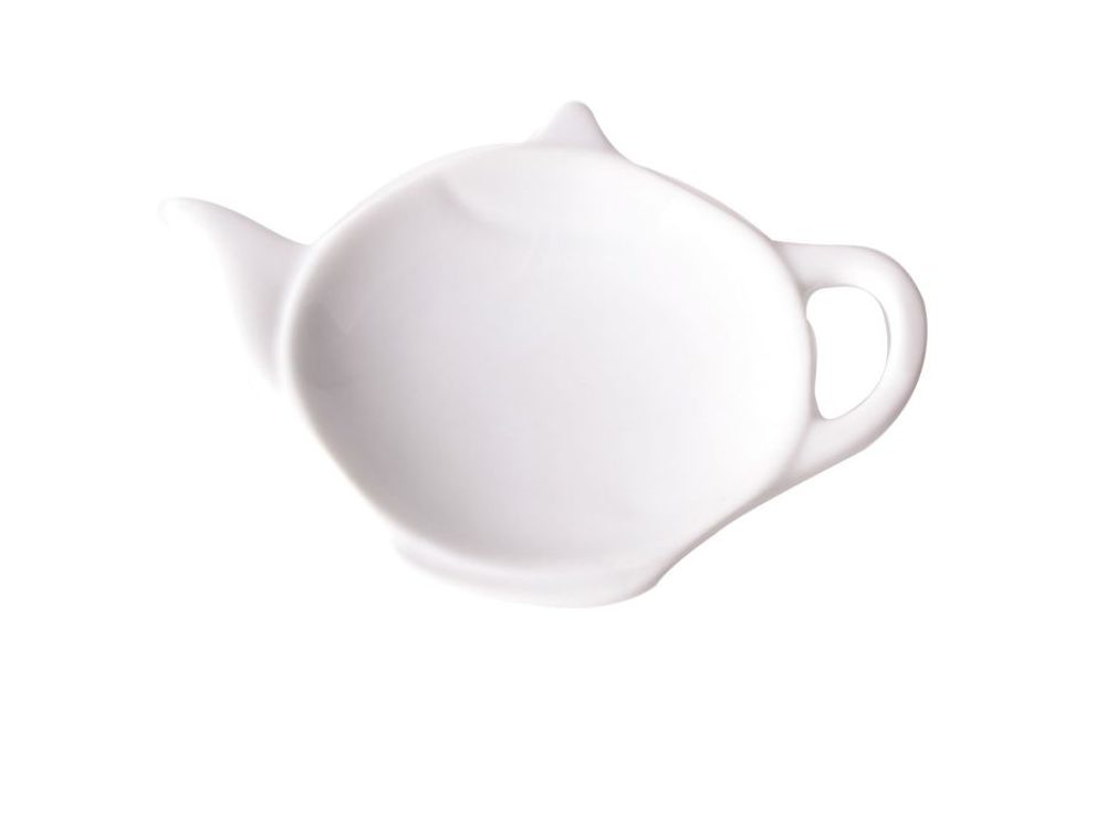 Levně podčajník 1ks KONVIČKA-bílá,12x8,5cm,porcelán