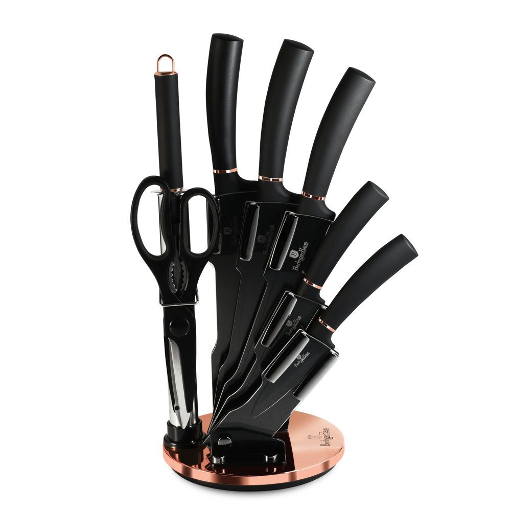 Levně BERLINGERHAUS Sada nožů ve stojanu 8 ks Black Rose Collection BH-2421