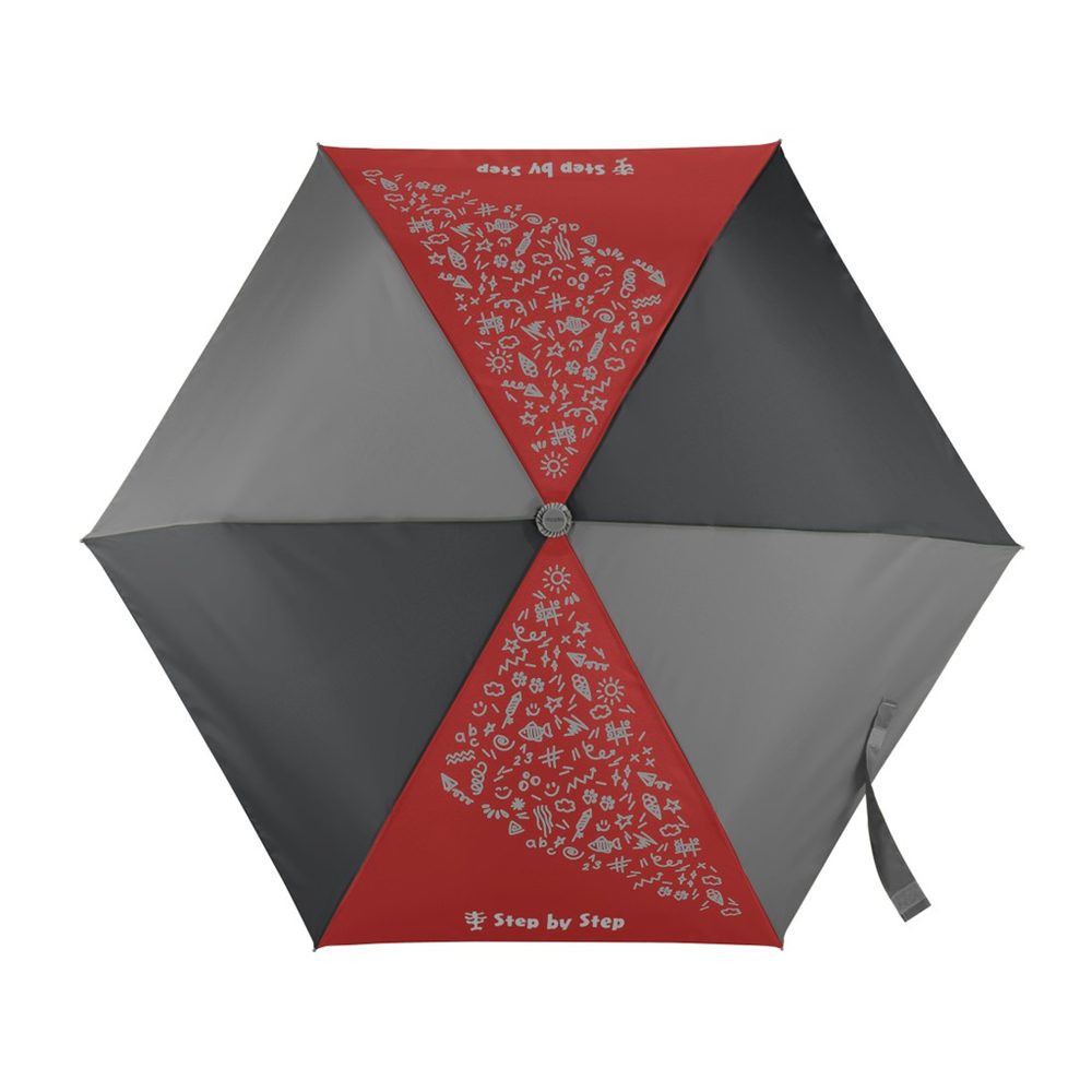Levně Dětský skládací deštník s magickým efektem, Magic Rain Effect, červený