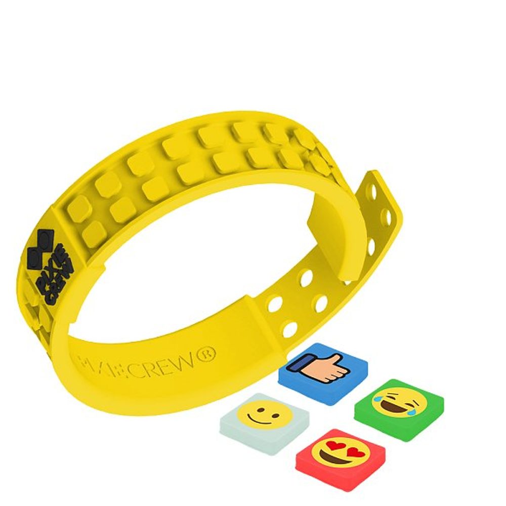 Levně PIXIE CREW Kreativní náramek EMOJI žlutý