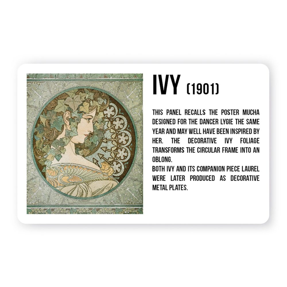 Levně Presco Group Magnet Alfons Mucha - Ivy
