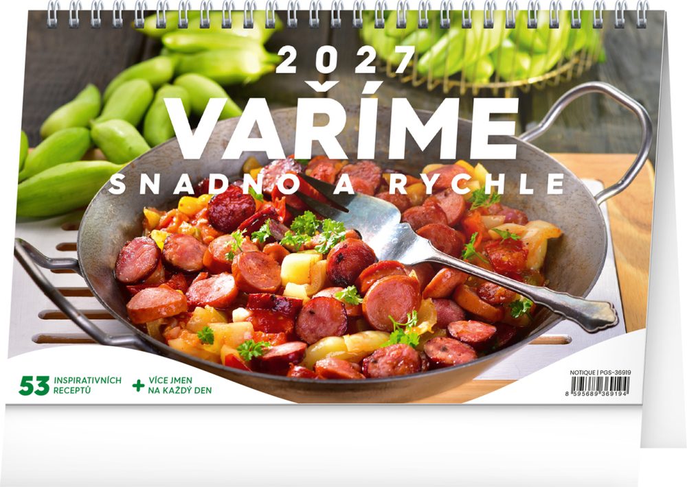 Levně NOTIQUE Stolní kalendář Vaříme snadno a rychle 2027, 23,1 x 14,5 cm