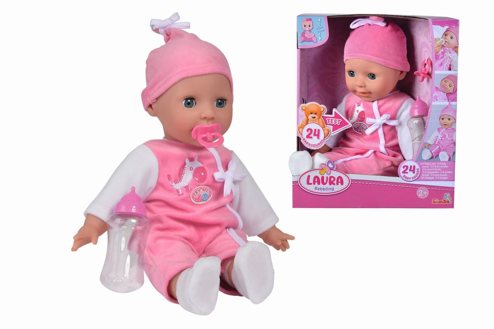 Levně Panenka Laura, 24 dětských zvuků, 38cm