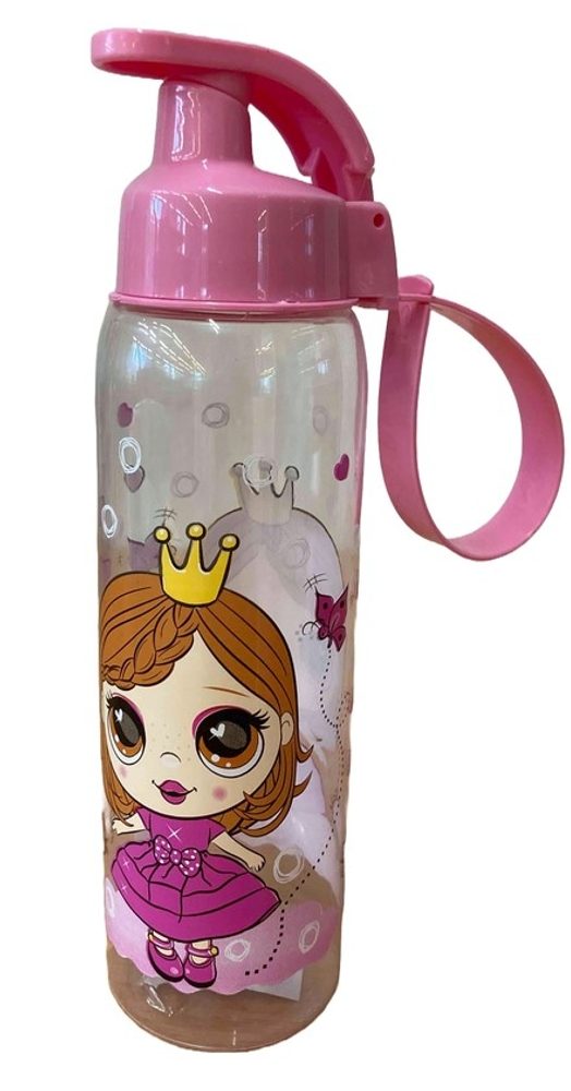 Levně láhev 0,50l PRINCEZNA, růžová, TRITAN, nápitka, kryt, dětská, plast