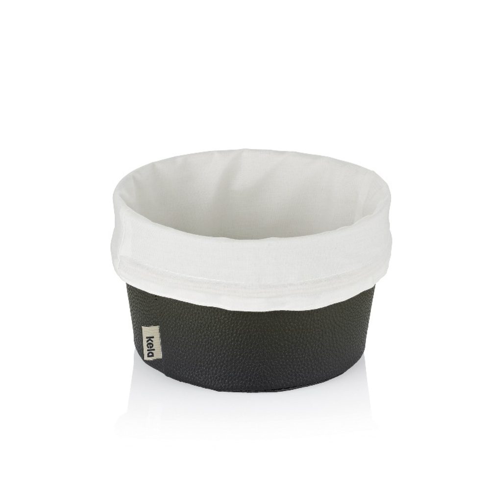 Levně KELA Košík na chleba Grana PU kůže černá 11,0cm 19,0cm KL-12547