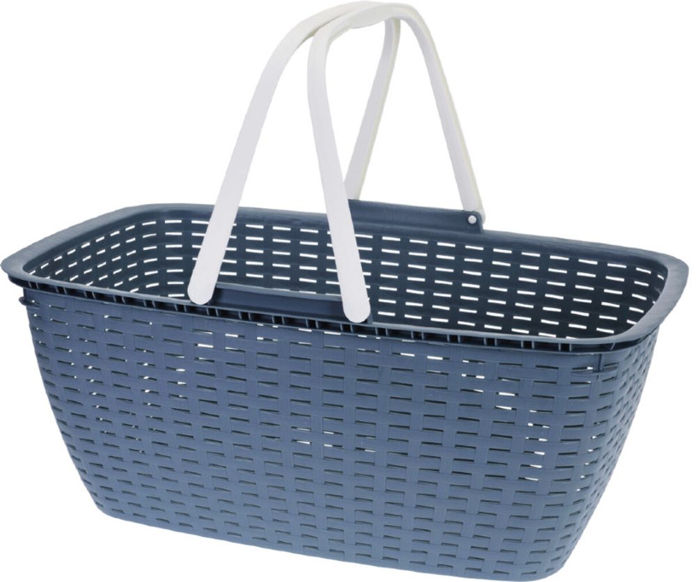 Levně EXCELLENT HOUSEWARE Koš na prádlo sklápěcí rukojeti 35 l modrá KO-Y54230920modr