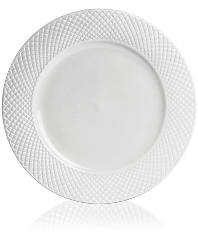 Levně talíř d26,5cm mělký, MEDIOLAN, bílý porcelán