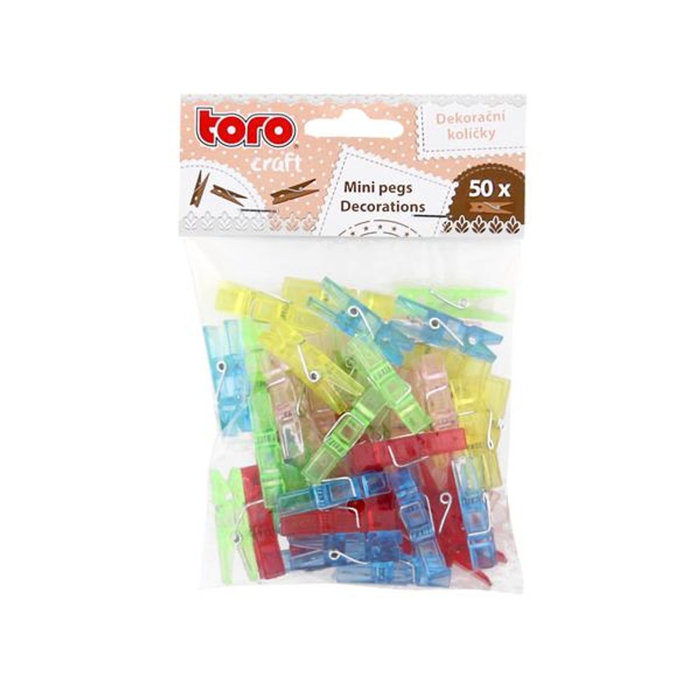 Levně TORO KOLÍČKY PLASTOVÉ 50KS, 3,5CM, ASSORT BAREV