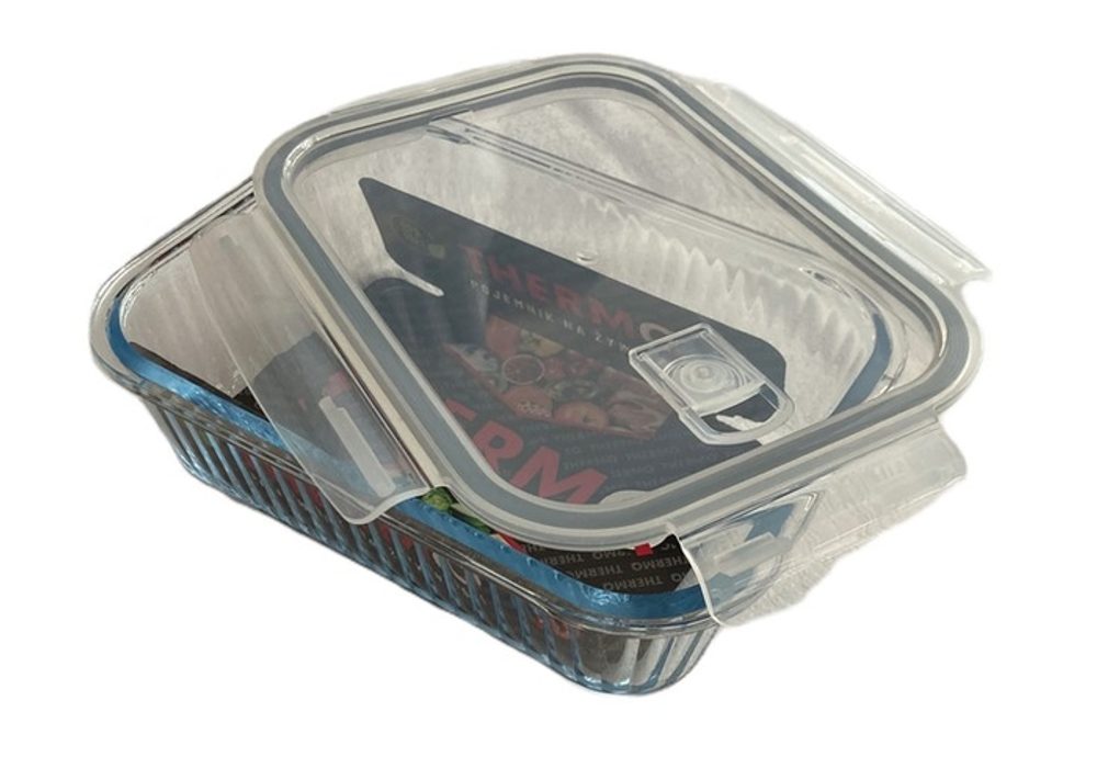Levně dóza 0,64l, 16,9x12,3x5,3cm, THERMO, var.sklo, plast.víčko+ventil