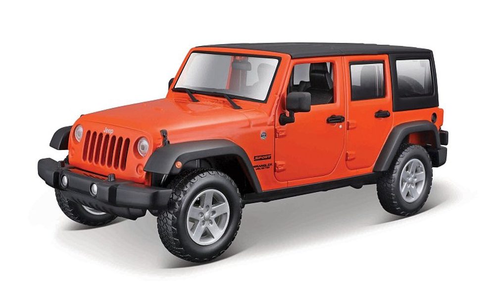 Levně Maisto - 2015 Jeep Wrangler Unlimited, metal oranžová, 1:24