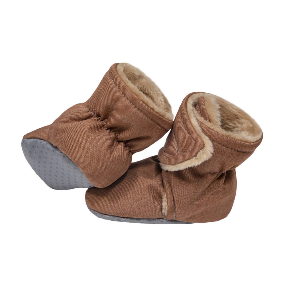 Levně ESITO Capáčky barefoot Softshell Lamb Brown - hnědá / 2 - délka stélky: 12 cm - 0 - délka stélky: 10 cm hnědá