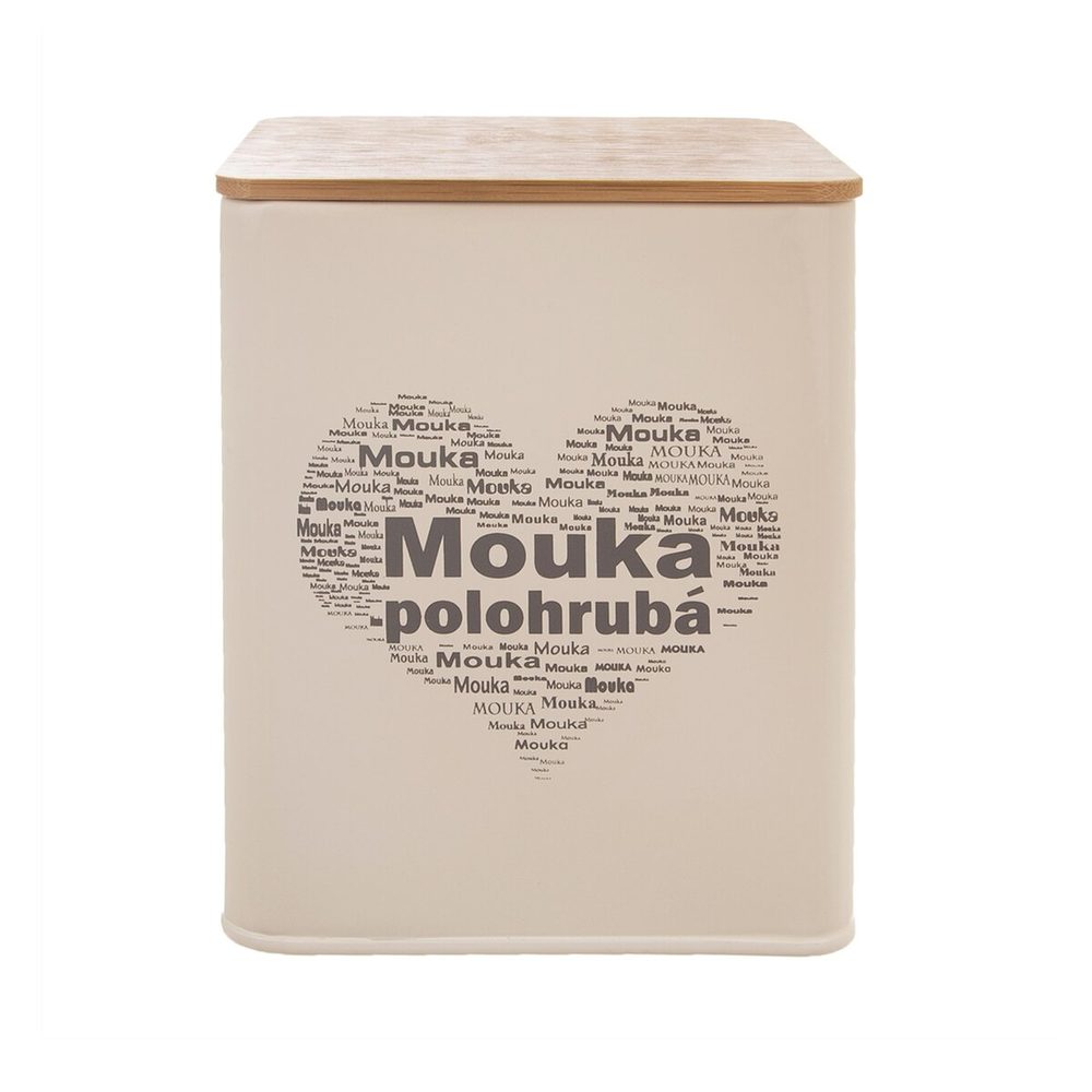 Levně Dóza Mouka polohrubá SRDCE 11,5x11,5x14 cm