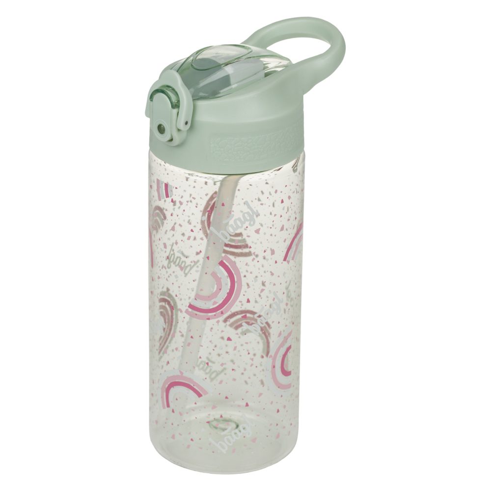 Levně BAAGL Tritanová láhev na pití s brčkem Duha 500 ml