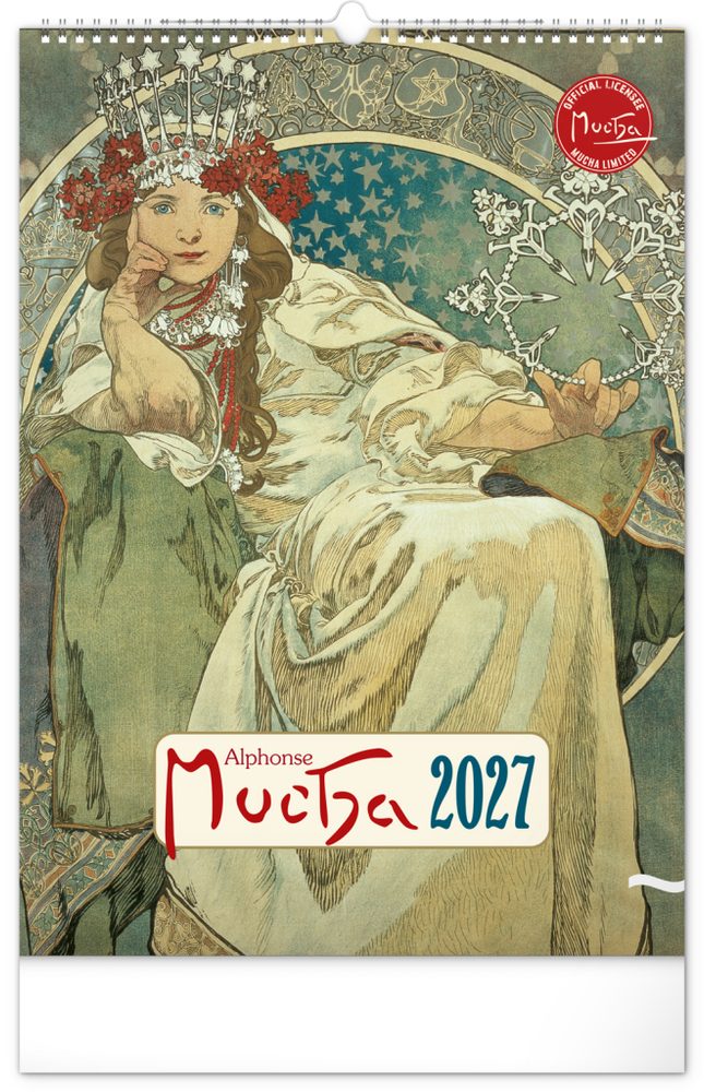 Levně NOTIQUE Nástěnný kalendář Alfons Mucha 2027, 33 x 46 cm