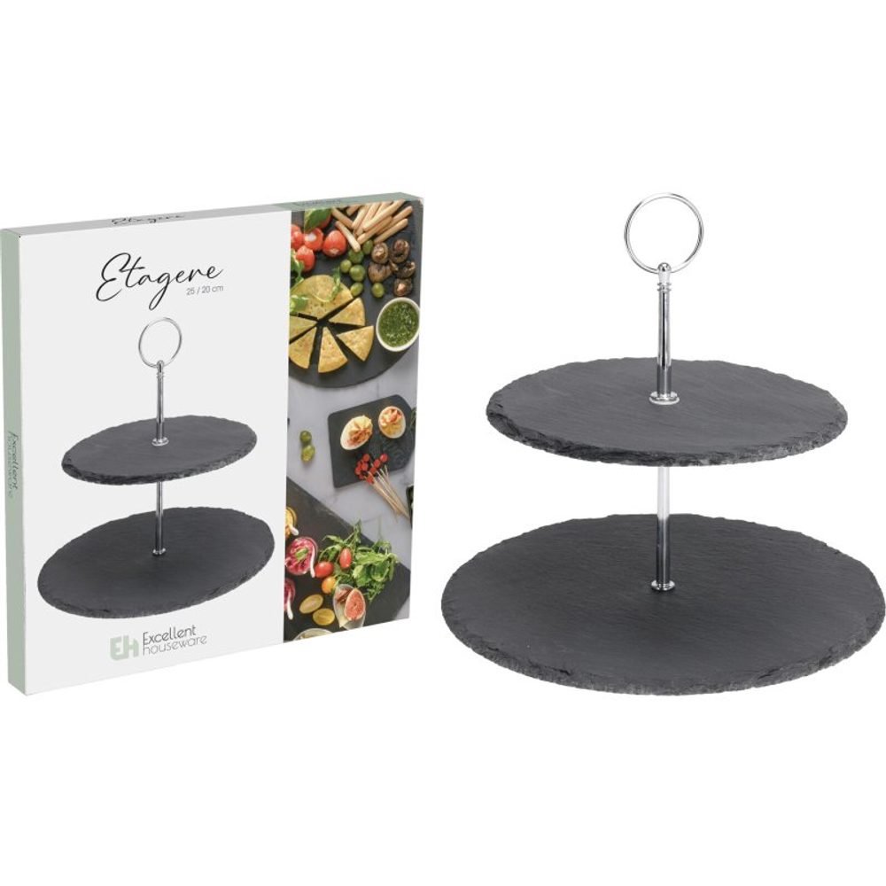 Levně EXCELLENT HOUSEWARE Servírovací stojan na jídlo 2 patra KO-210000060