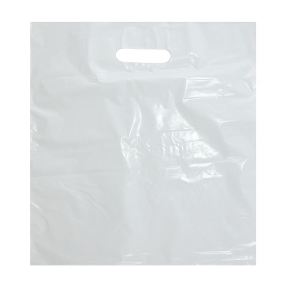 Levně taška PE odnosná velká pro prodejny, 55x55+50/ 0,06mm, bílá