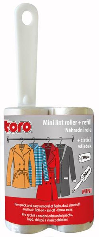 Levně TORO váleček čistící mini + náhradní náplň, 2,8 x 7,5 cm