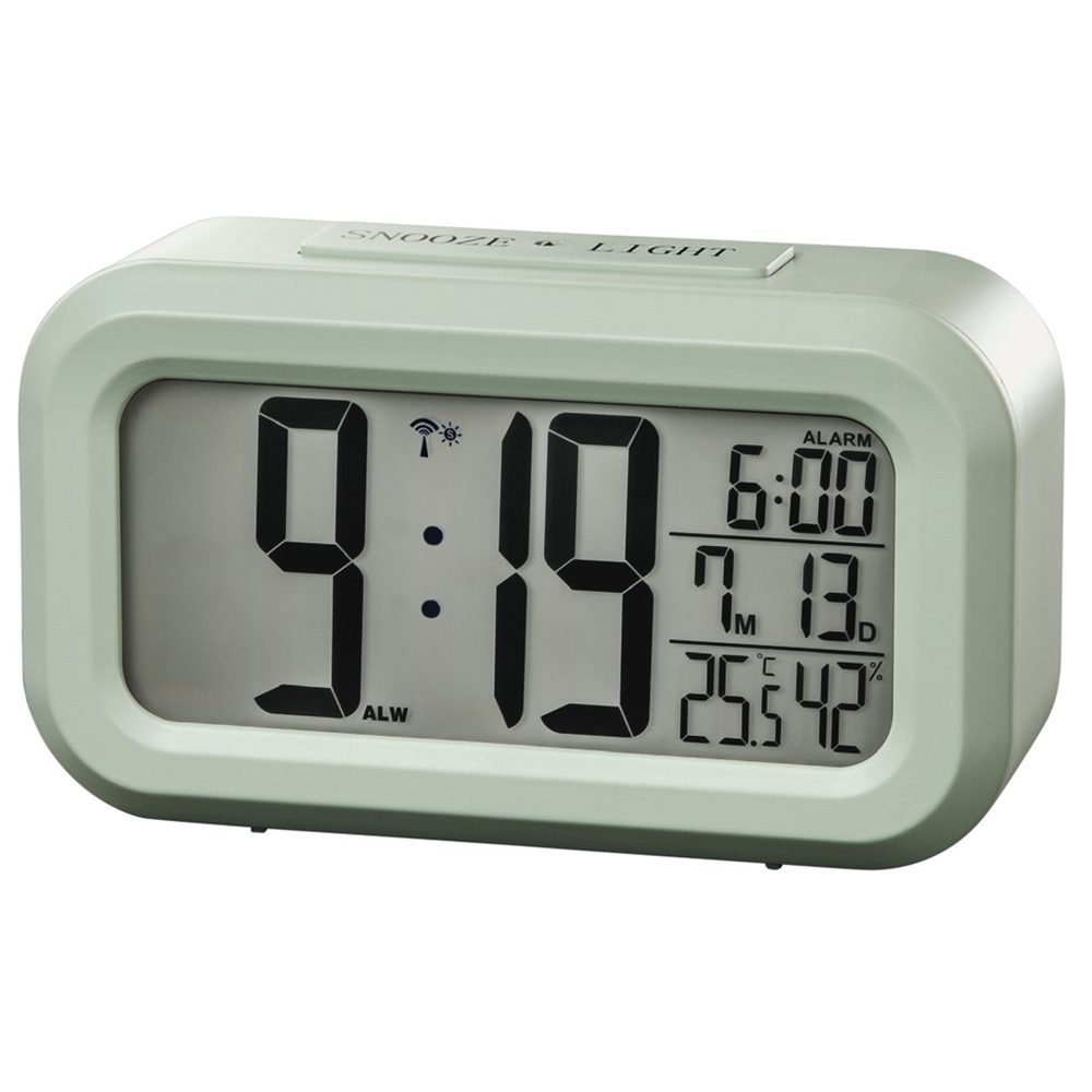 Levně Hama RC 660, digitální budík, řízený rádiovým signálem, mátově zelený