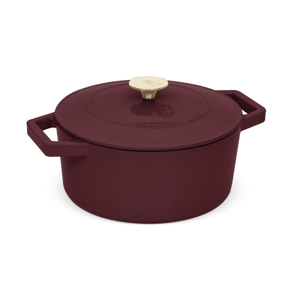 Levně BERLINGERHAUS Pekáč litinový s poklicí 24 cm Leonardo Collection BH-6542