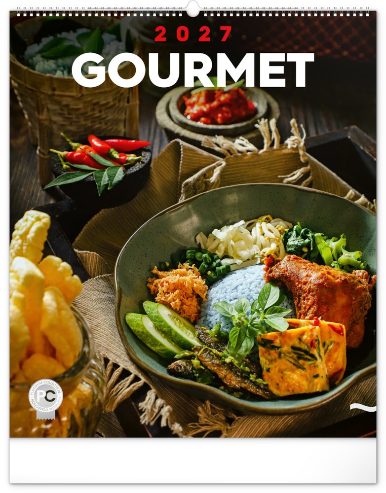 Levně NOTIQUE Nástěnný kalendář Gourmet 2027, 48 x 56 cm