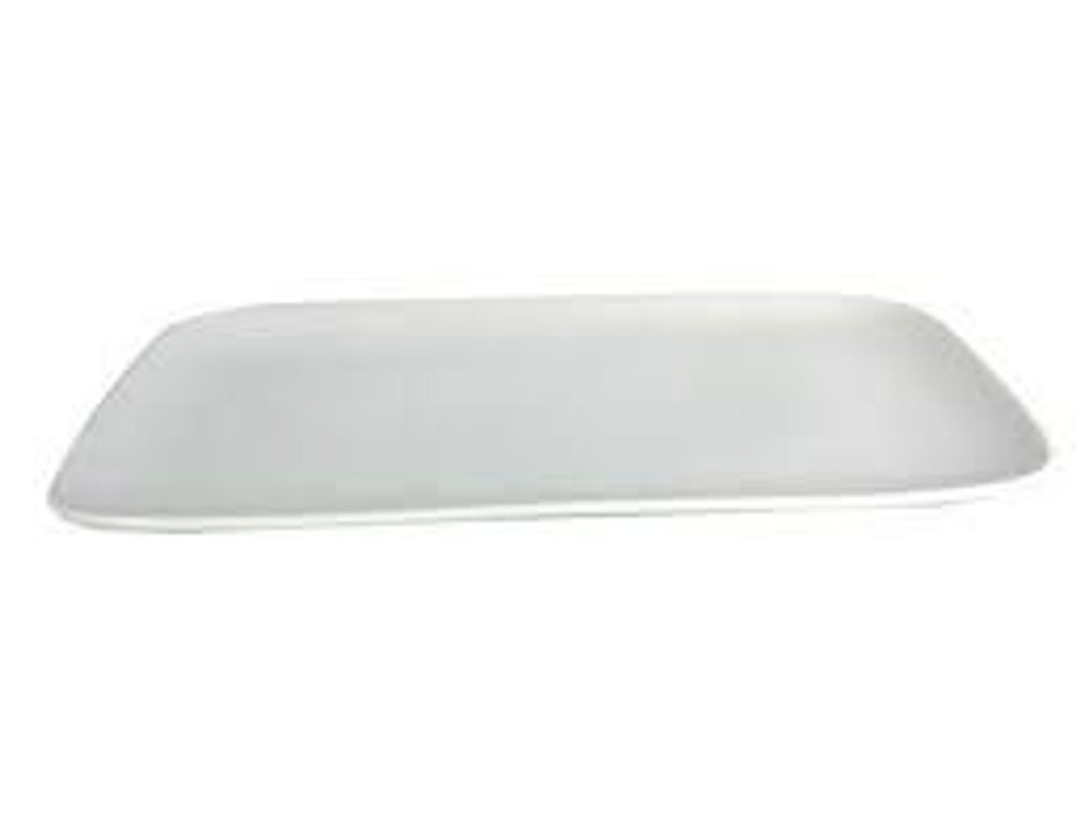 Levně podnos 33x21,5x2,5cm, oblé rohy, bílý porcelán