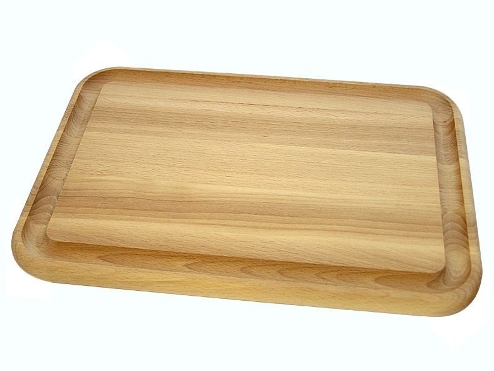 Levně prkénko 35x25x1,9 s drážkou, dřevo